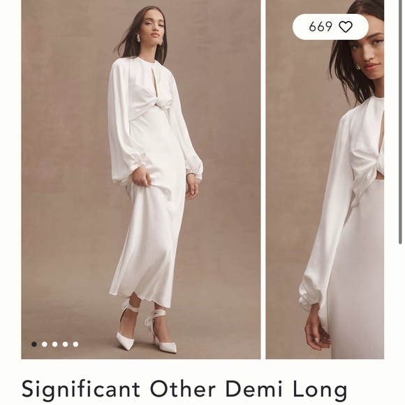 White Significant Other dress - worn once for a few hours! - Picture 2 of 3